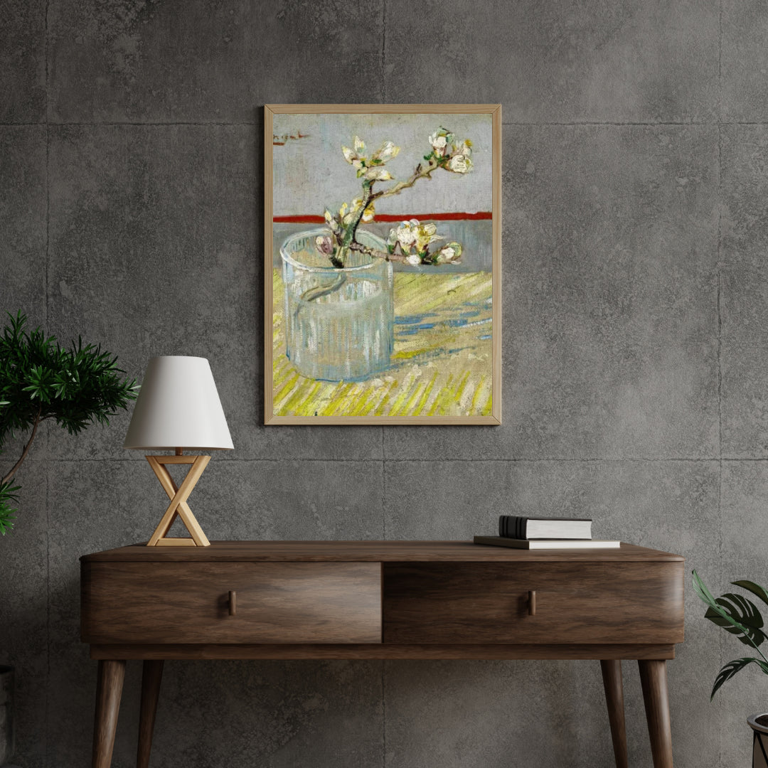 Diamond Painting Zweig einer blühenden Mandelblüte im Glas - SEOS Shop ®