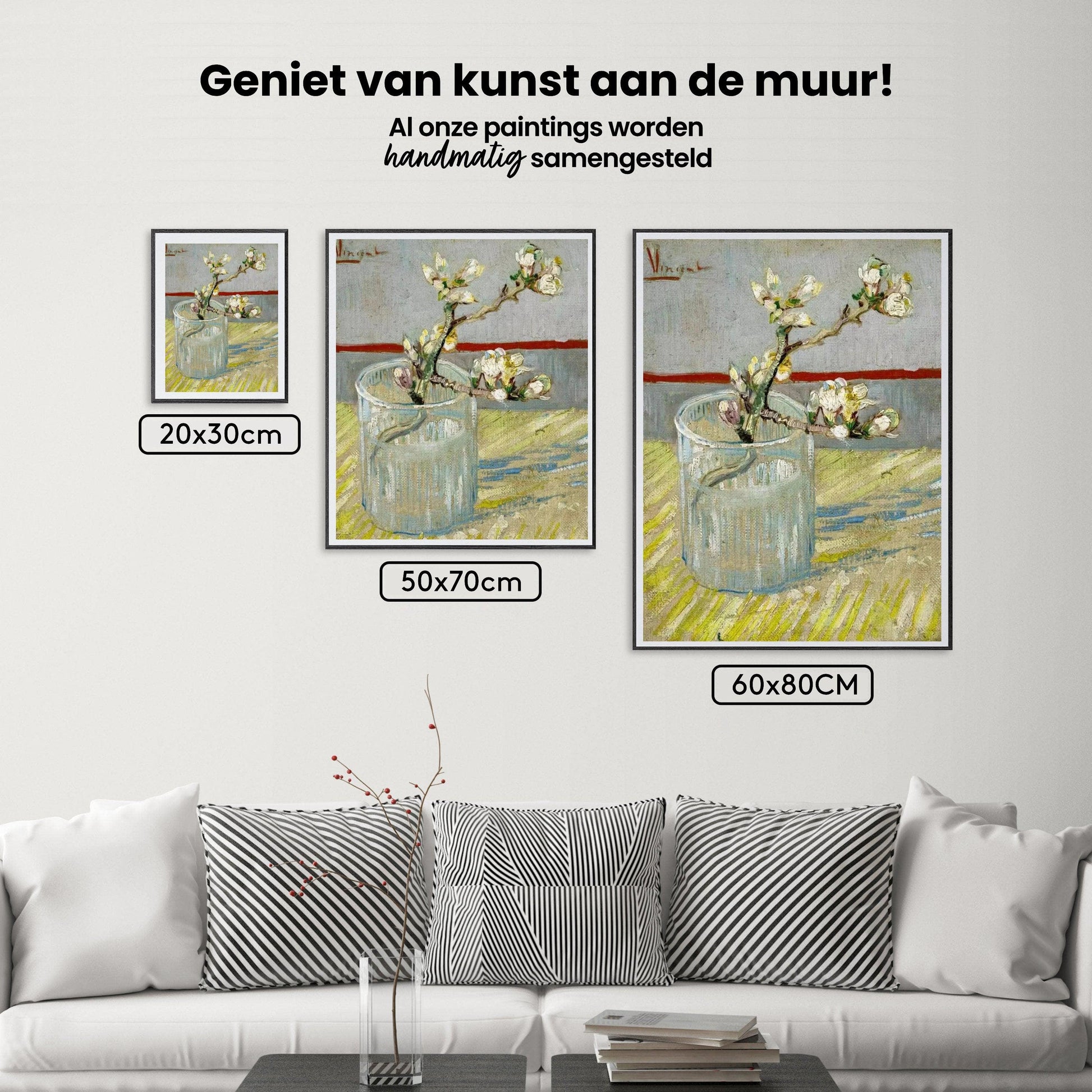 Diamond Painting Zweig einer blühenden Mandelblüte im Glas - SEOS Shop ®