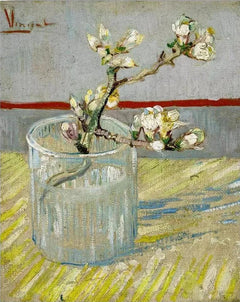 Diamond Painting Zweig einer blühenden Mandelblüte im Glas - SEOS Shop ®