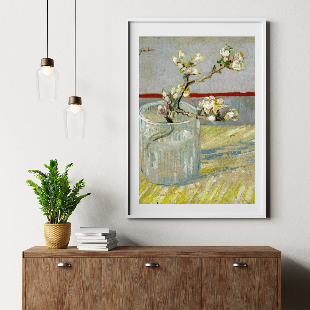 Diamond Painting Zweig einer blühenden Mandelblüte im Glas - SEOS Shop ®