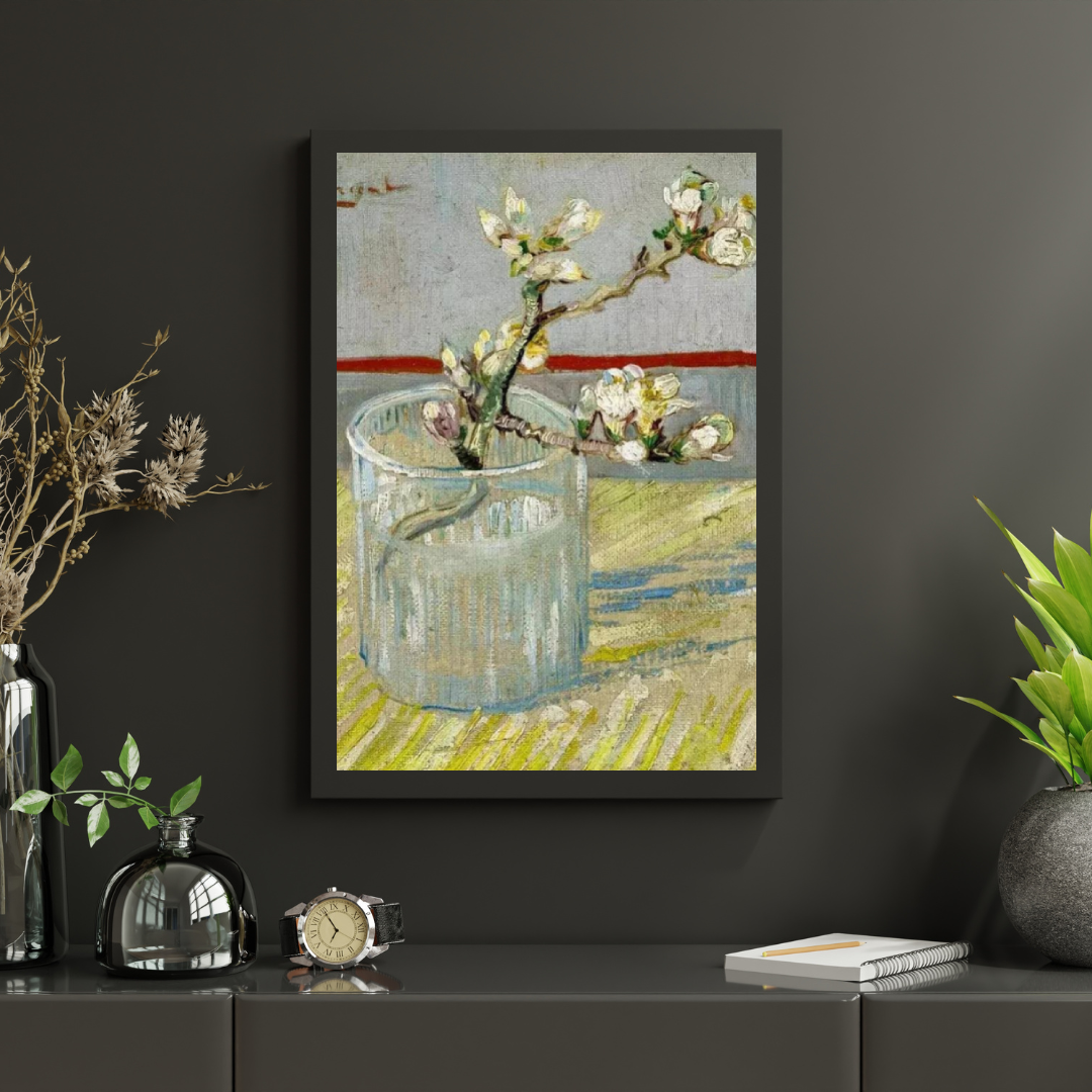 Diamond Painting Zweig einer blühenden Mandelblüte im Glas - SEOS Shop ®