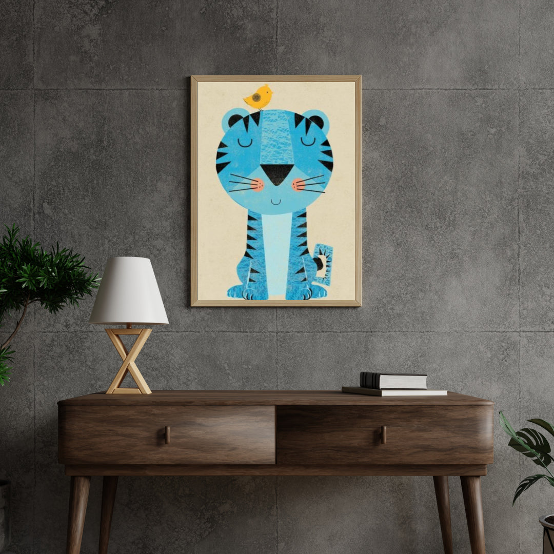 Diamantmalerei Tiger mit Vogel auf dem Kopf - SEOS Shop ®