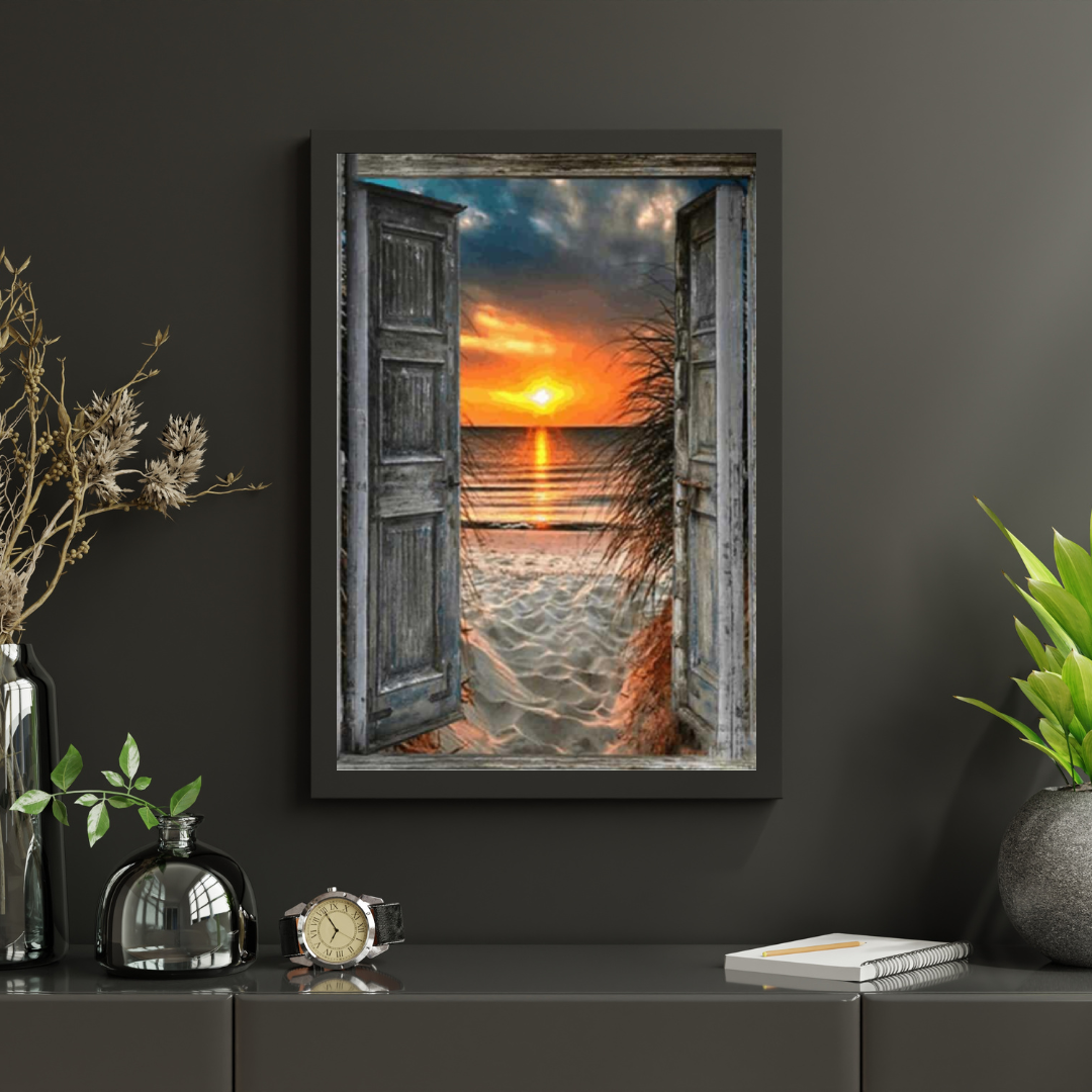 Diamantmalerei Tropischer Sonnenuntergang – SEOS Shop ®