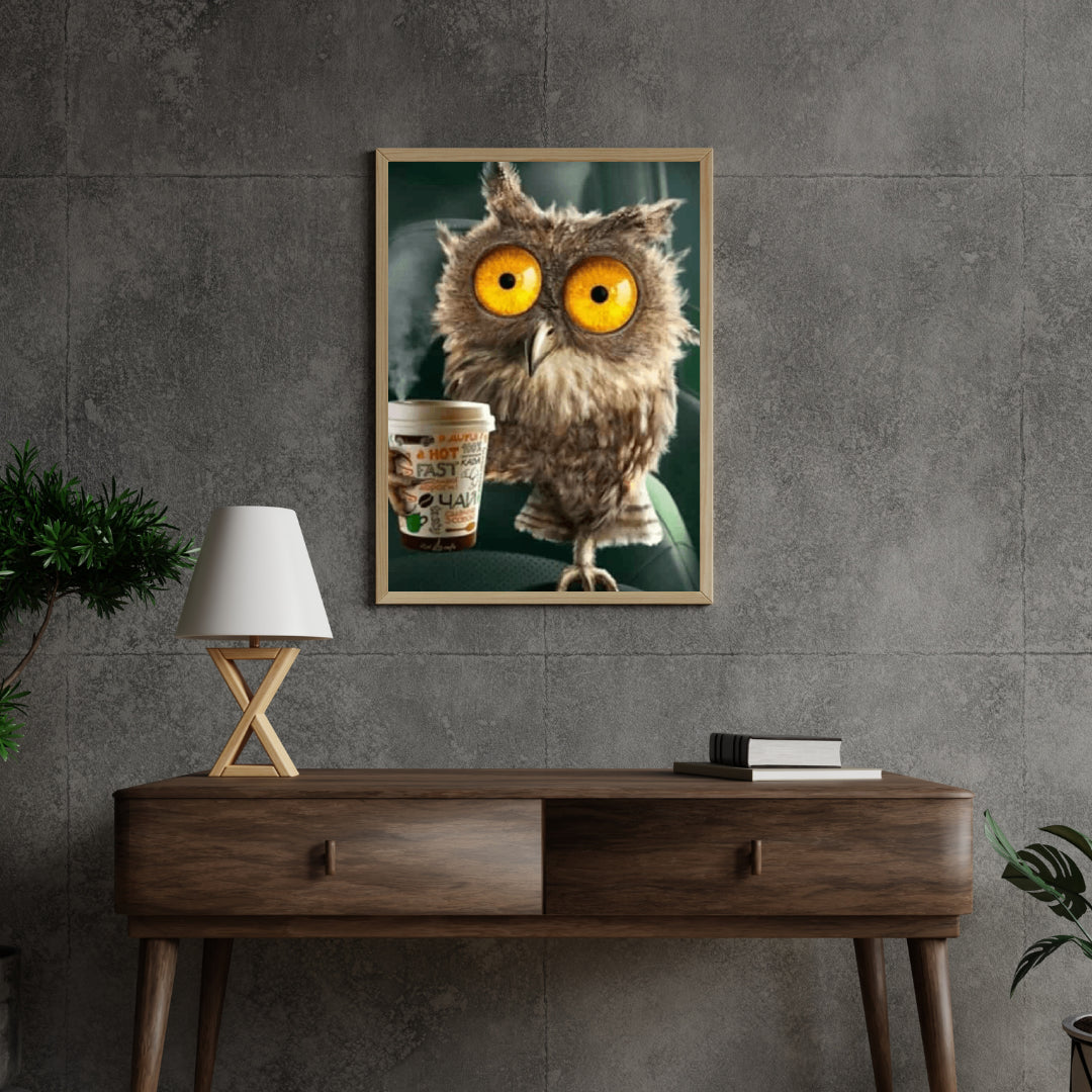 Diamond Painting Eule mit Kaffeeglas - SEOS Shop ®