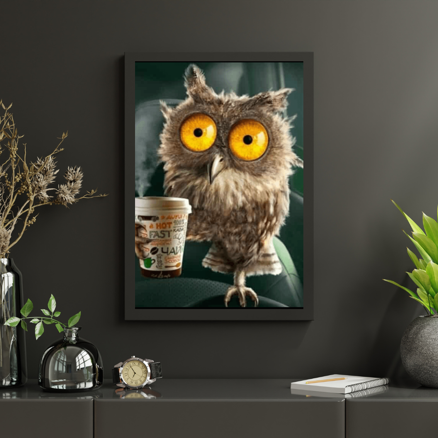 Diamond Painting Eule mit Kaffeeglas - SEOS Shop ®