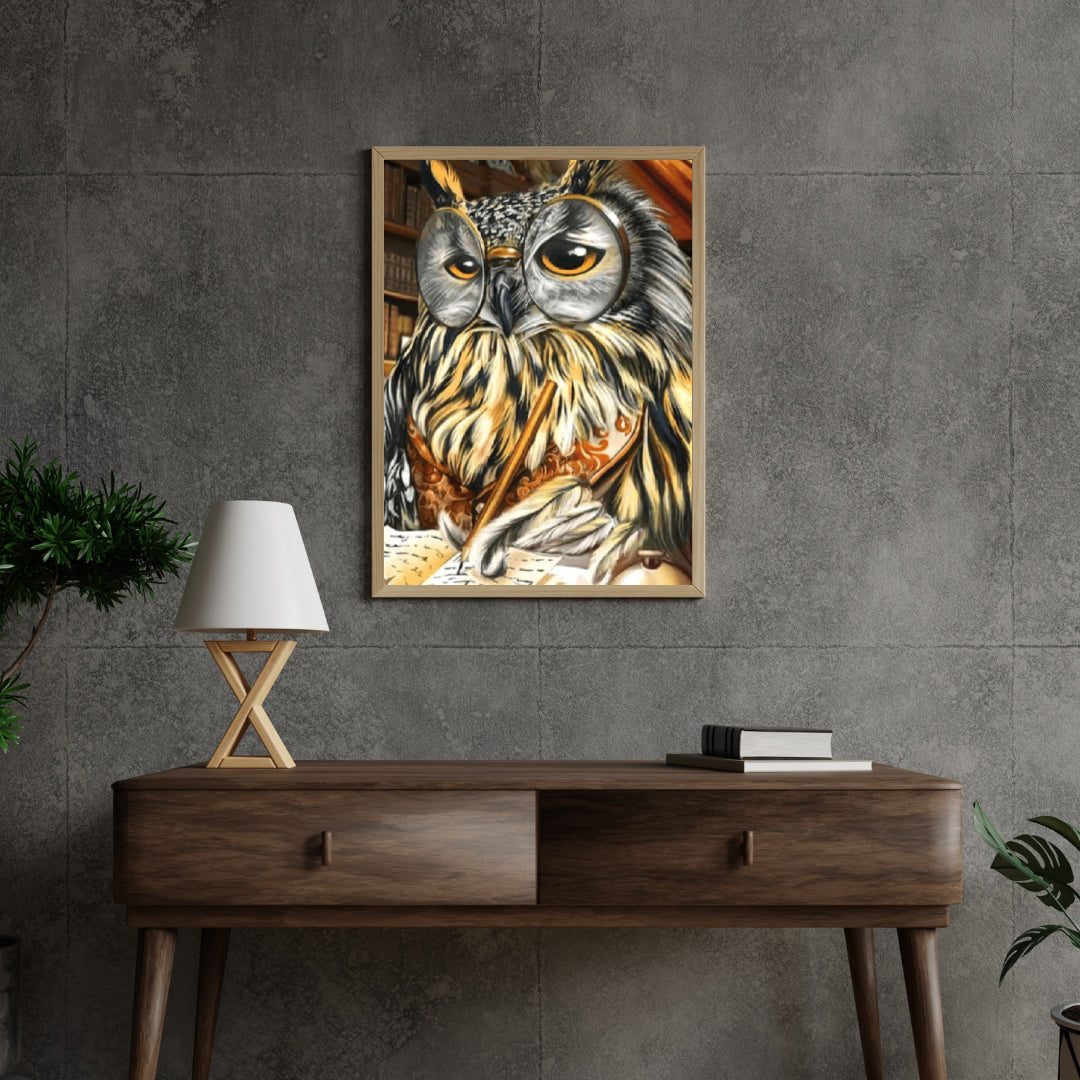 Diamond Painting Eule schreibt auf Papier - SEOS Shop ®