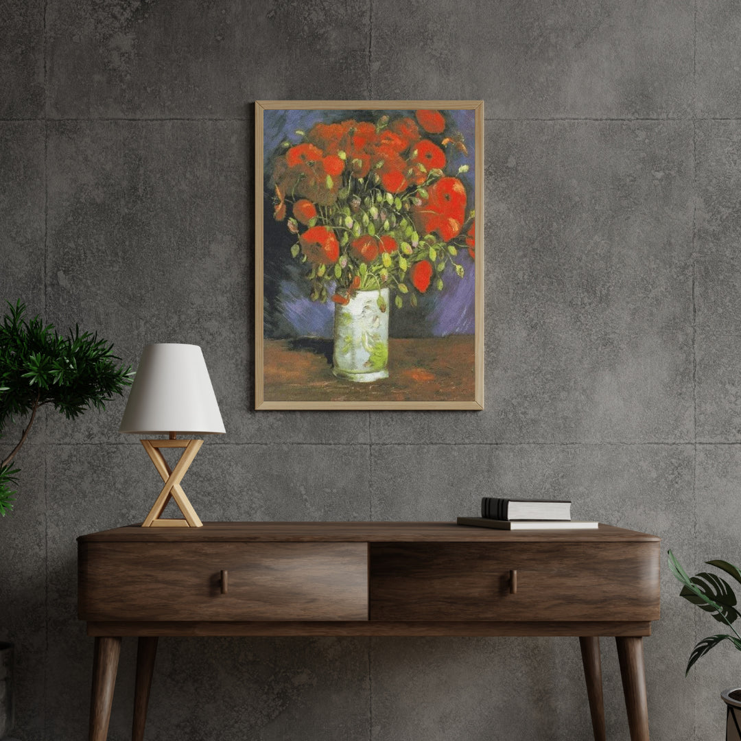 Diamond Painting Vase mit roten Mohnblumen - SEOS Shop ®