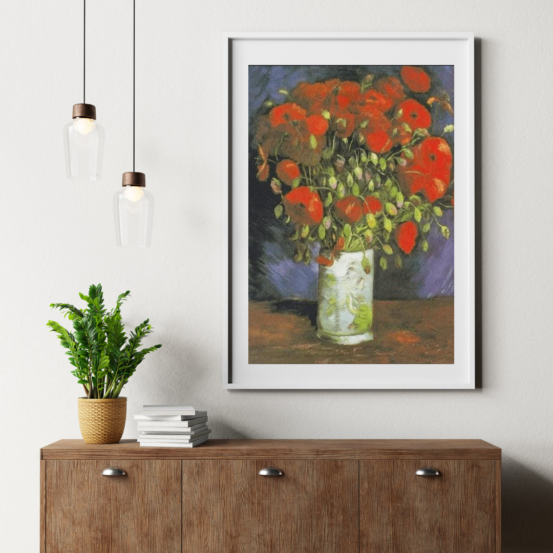 Diamond Painting Vase mit roten Mohnblumen - SEOS Shop ®