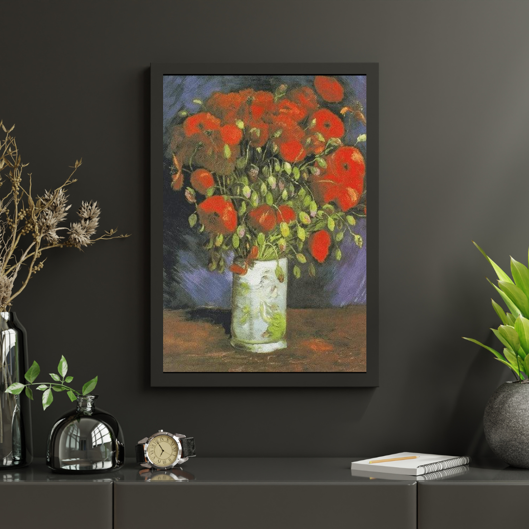 Diamond Painting Vase mit roten Mohnblumen - SEOS Shop ®