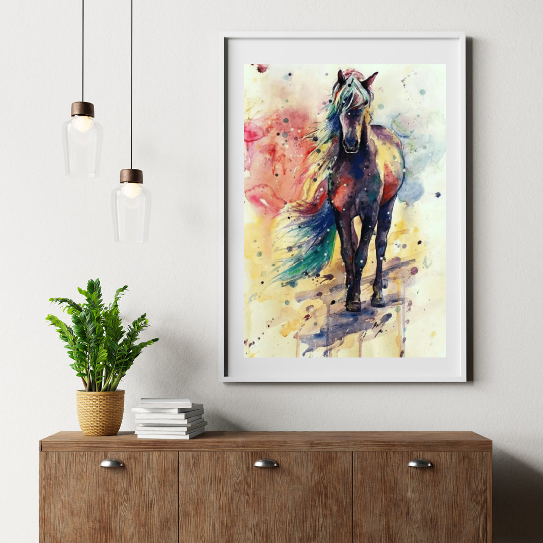 Diamond Painting Mehrfarbige laufende Pferde - SEOS Shop ® 