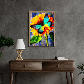 Diamantmalerei Schmetterling mit Sonnenblume - SEOS Shop ®