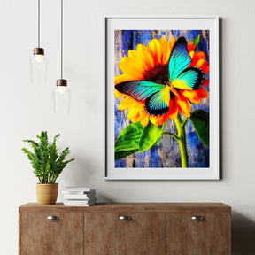 Diamantmalerei Schmetterling mit Sonnenblume - SEOS Shop ®