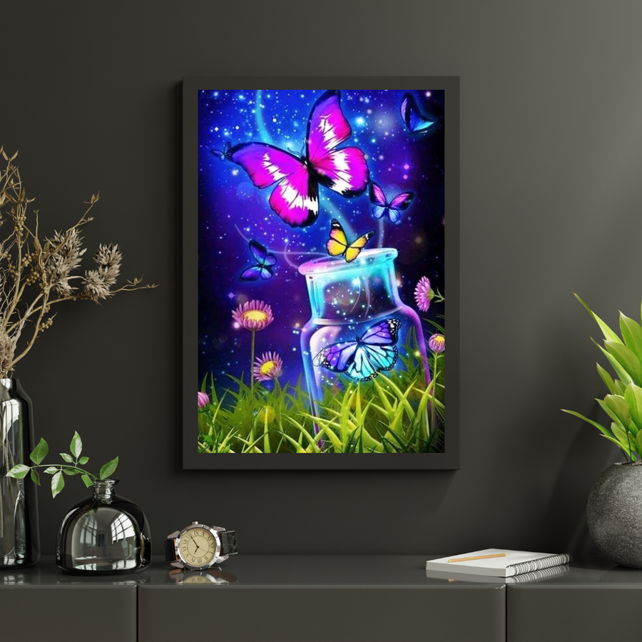Diamantmalerei Schmetterlinge im Topf - SEOS Shop ®