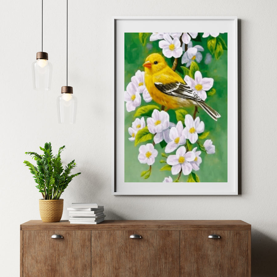 Diamantmalerei Vogel mit Blume - SEOS Shop ®