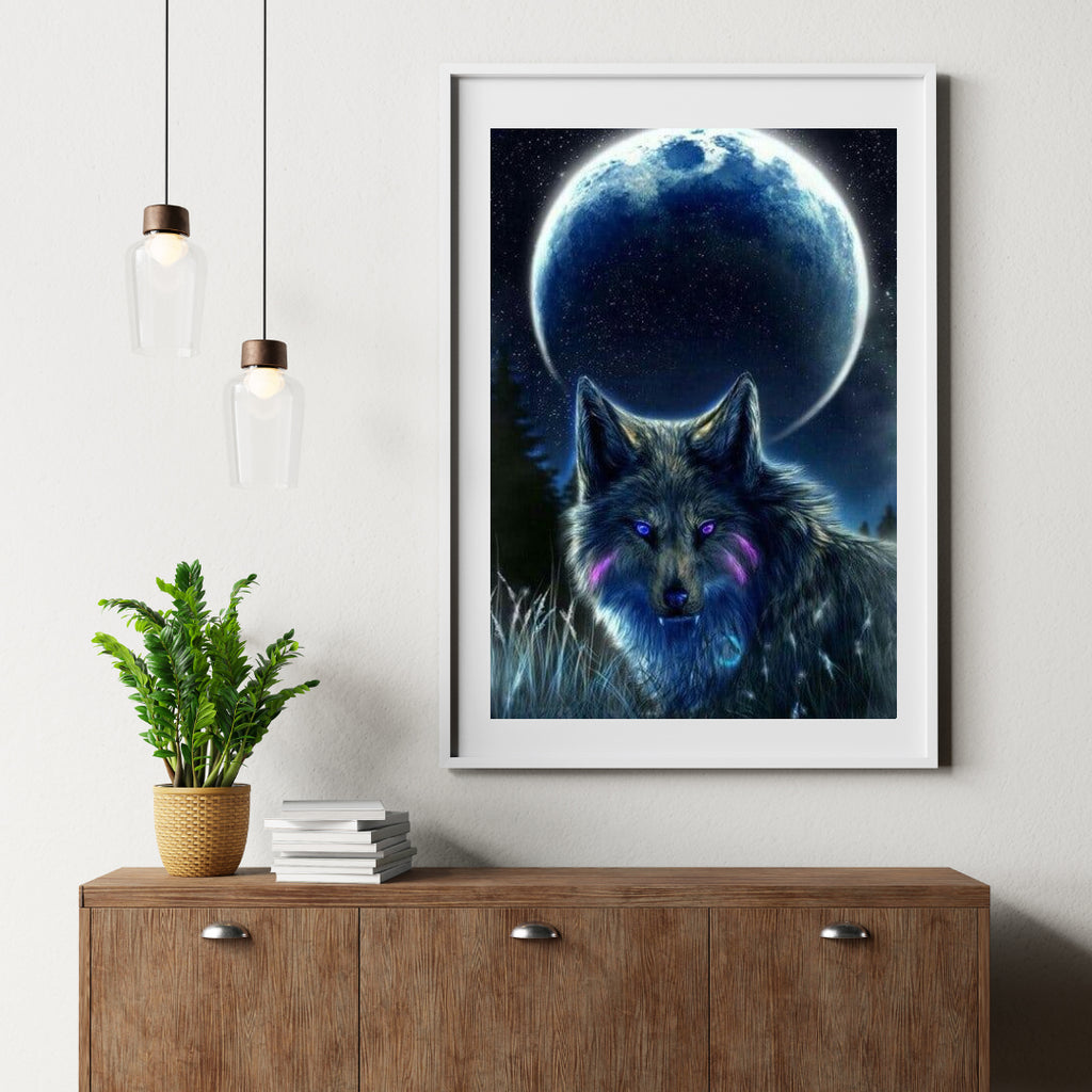 Diamantmalerei Vollmond Wolf - SEOS Shop ®