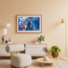 Diamond Painting Frau mit Wolf und Eule - SEOS Shop®