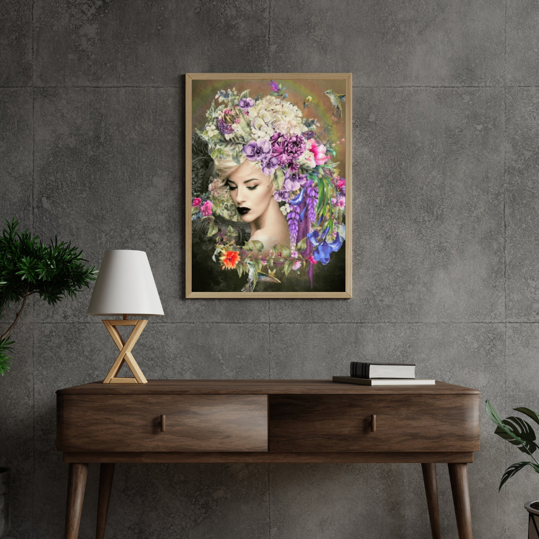 Diamond Painting Frauen mit Blume und Kolibri - SEOS Shop ®