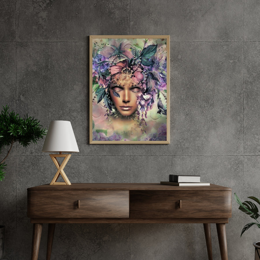 Diamond Painting Frauen mit Blume und Vogel - SEOS Shop ®