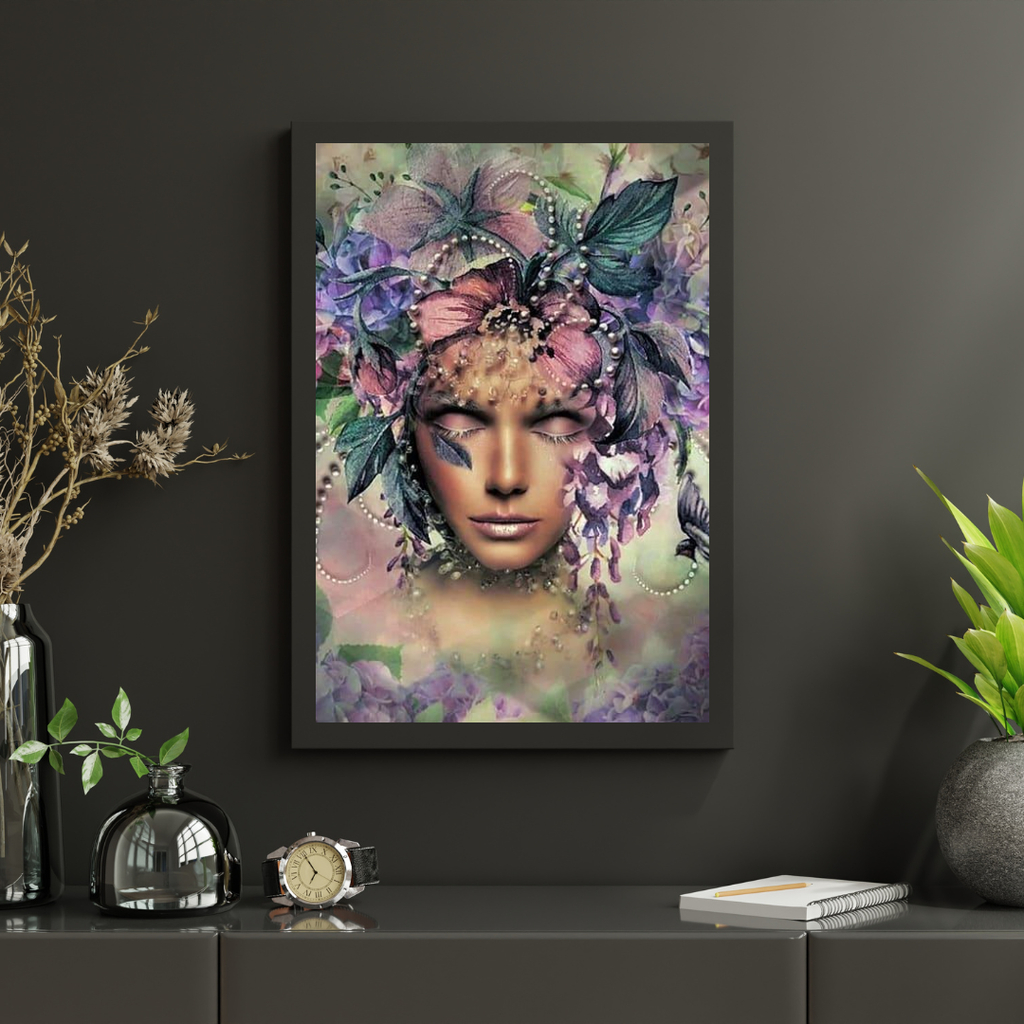 Diamond Painting Frauen mit Blume und Vogel - SEOS Shop ®