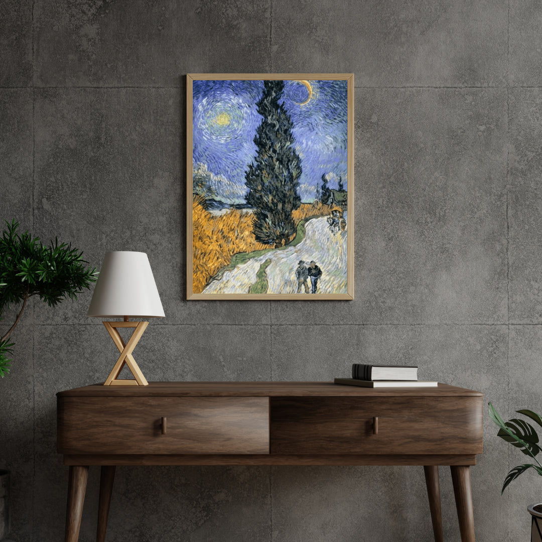 Diamond Painting Straße mit Zypresse und Stern - SEOS Shop ®
