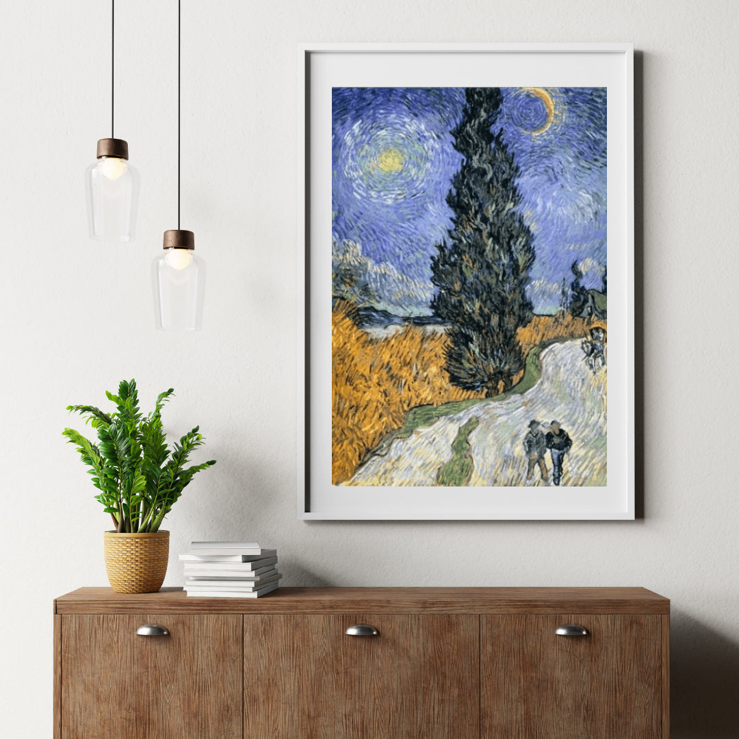 Diamond Painting Straße mit Zypresse und Stern - SEOS Shop ®