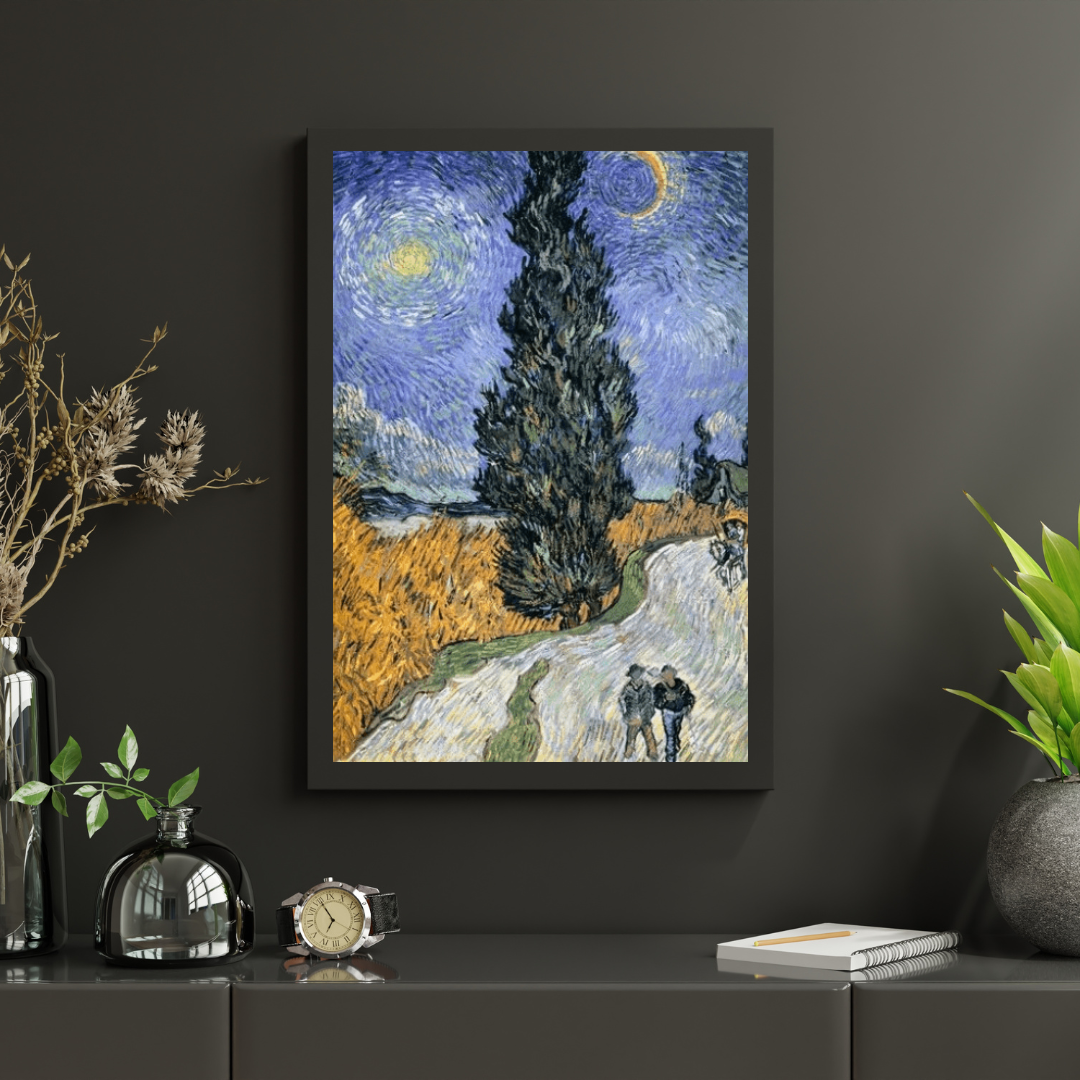 Diamond Painting Straße mit Zypresse und Stern - SEOS Shop ®