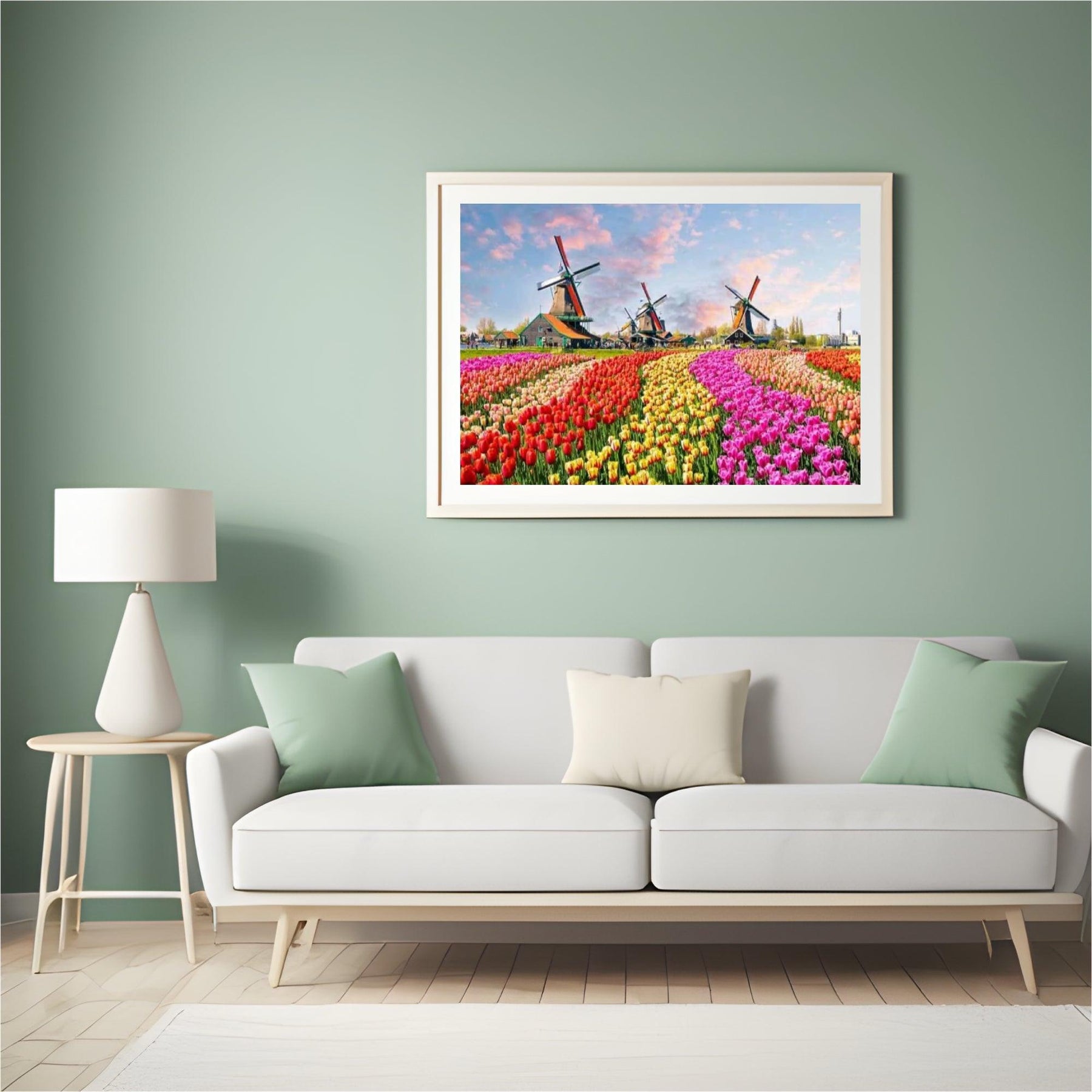 Diamond Painting Windmühlen mit Niederländischen Tulpen - SEOS Shop ®