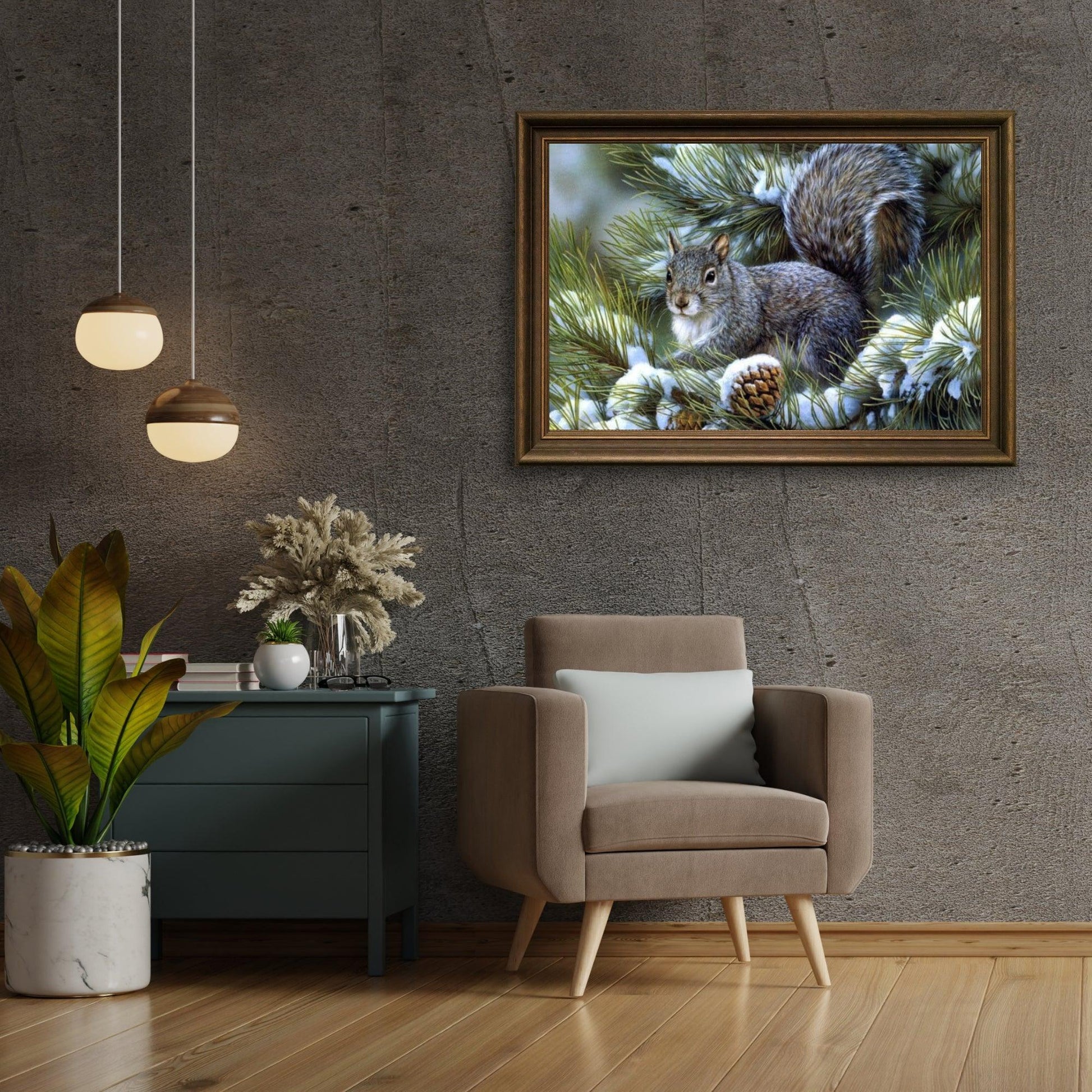 Diamantmalerei Winter Süßes Eichhörnchen - SEOS Shop ®