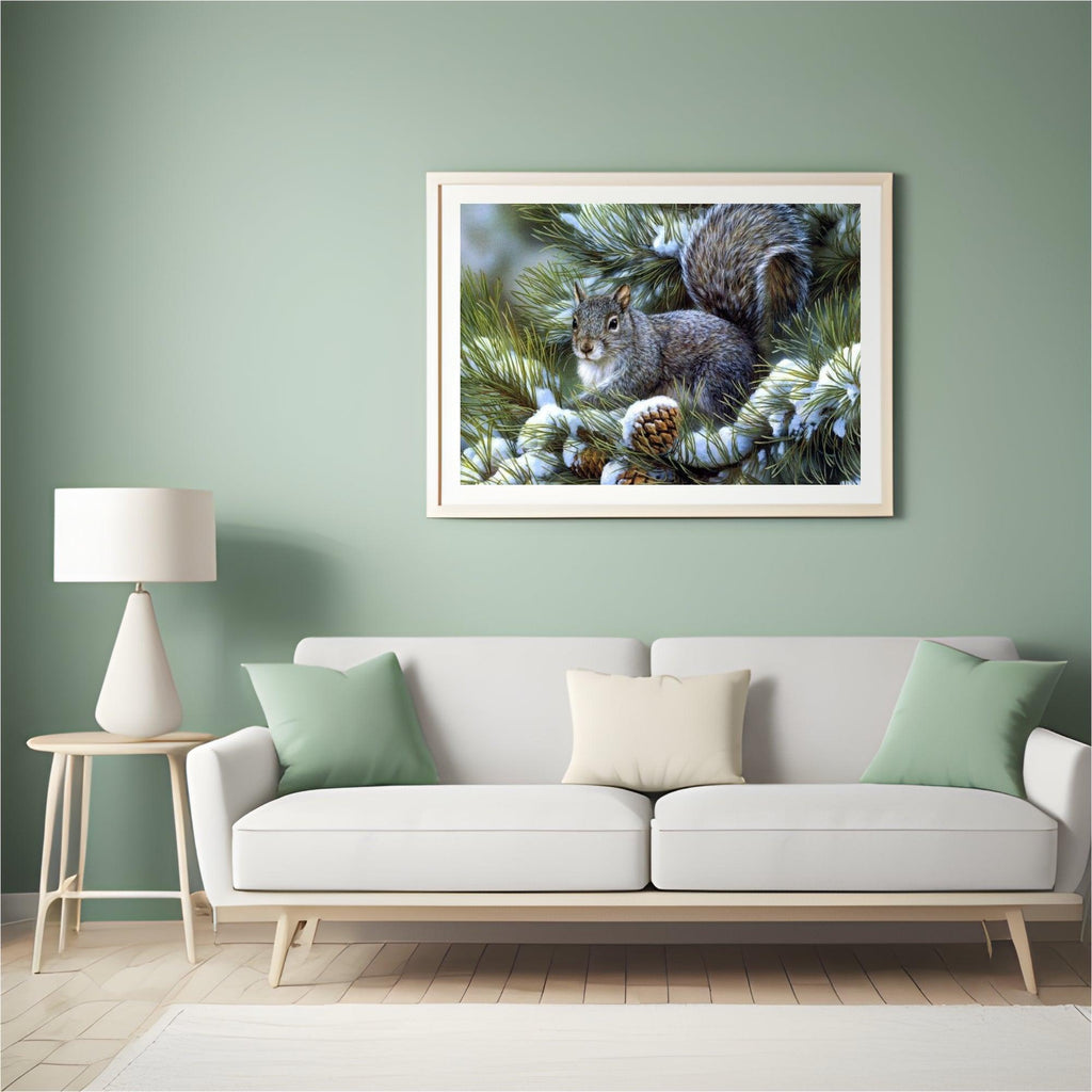 Diamantmalerei Winter Süßes Eichhörnchen - SEOS Shop ®