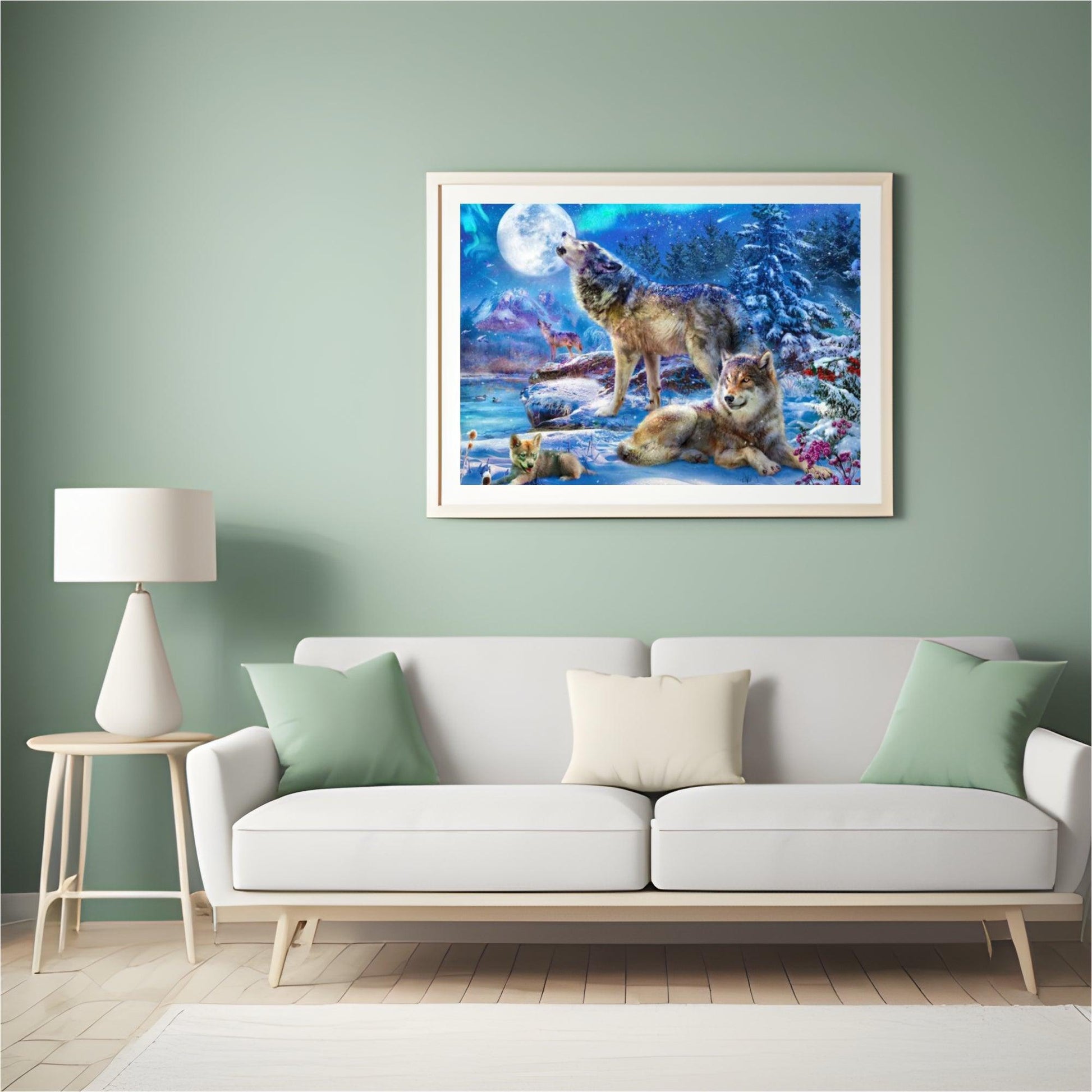 Diamantmalerei Winterwolf und Heulen - SEOS Shop ®