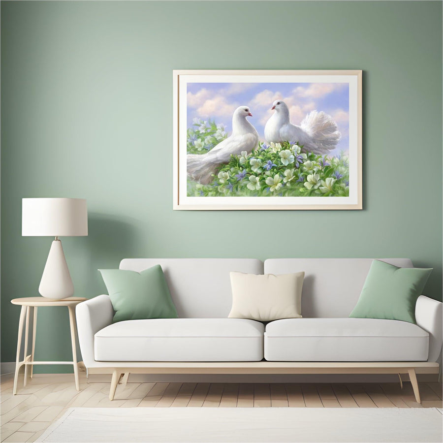 Diamantmalerei Weiße Tauben - SEOS Shop ®