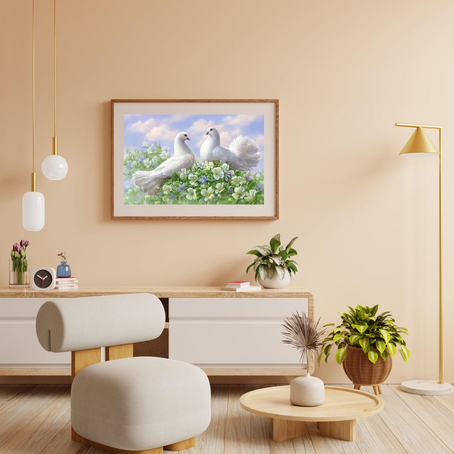 Diamantmalerei Weiße Tauben - SEOS Shop ®