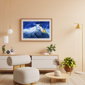 Diamantmalerei Weißer Fuchs mit Lampe – SEOS Shop ®