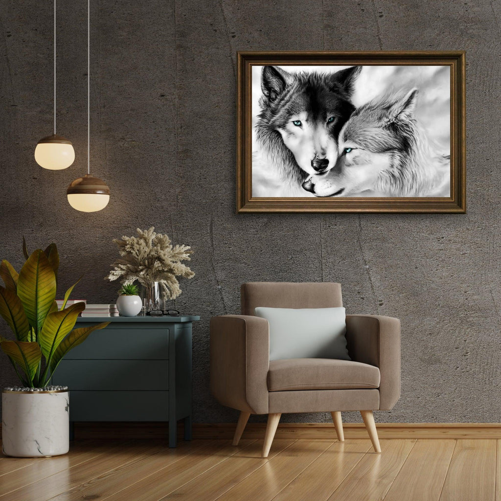 Diamantmalerei Weißes Wolfspaar - SEOS Shop ®