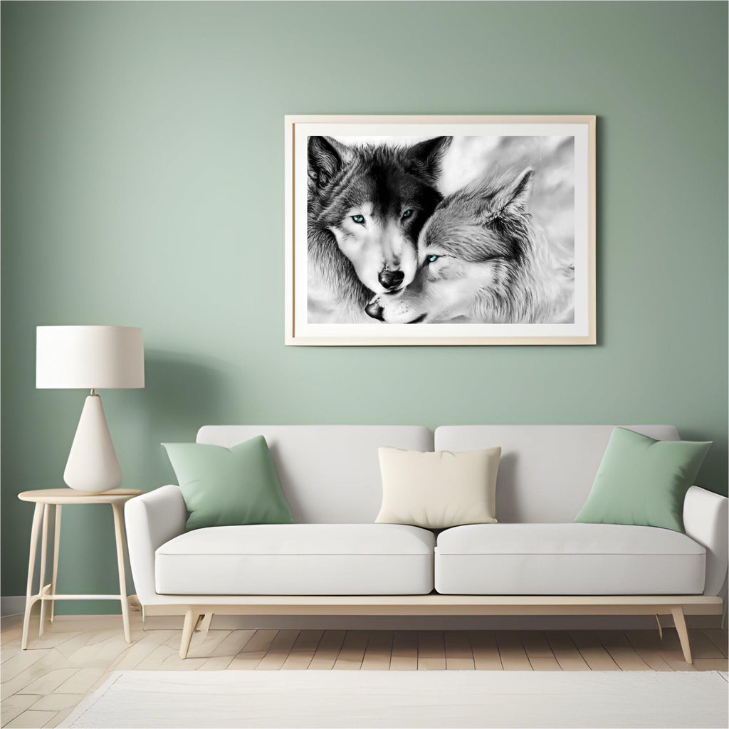 Diamantmalerei Weißes Wolfspaar - SEOS Shop ®