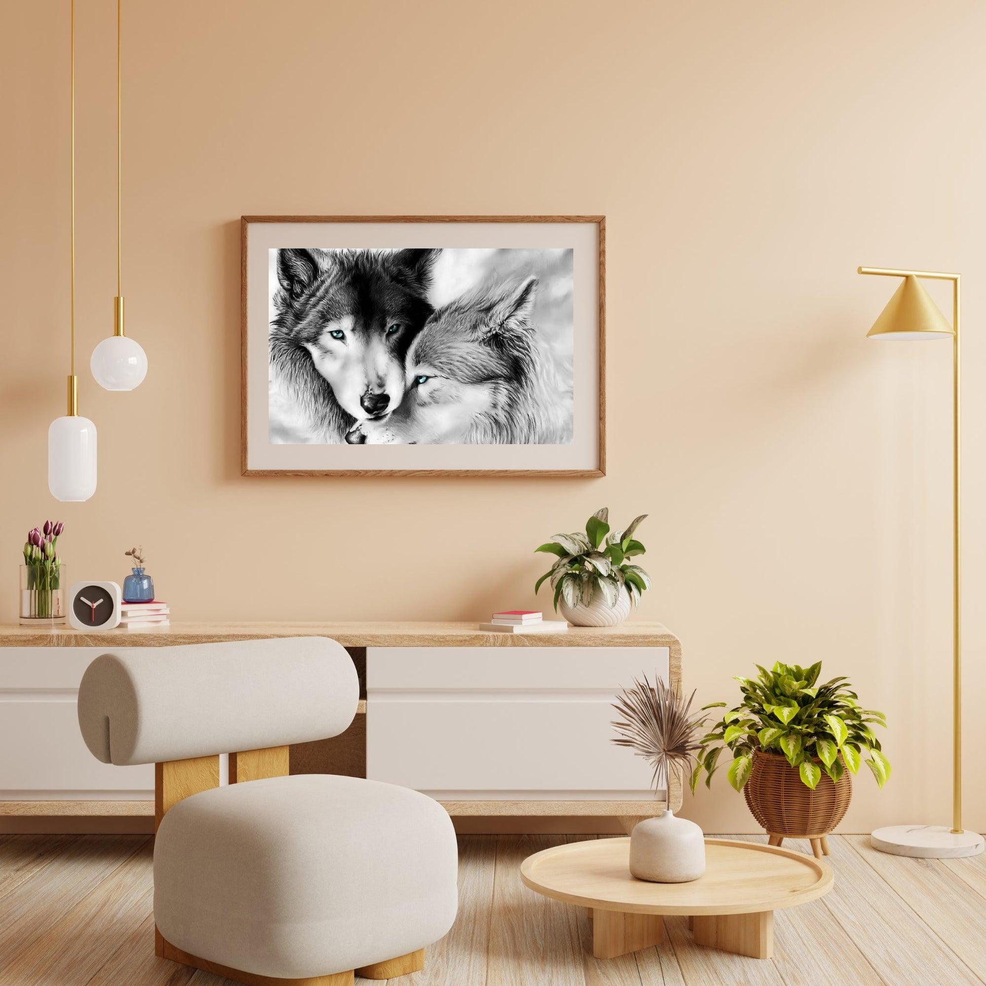 Diamantmalerei Weißes Wolfspaar - SEOS Shop ®