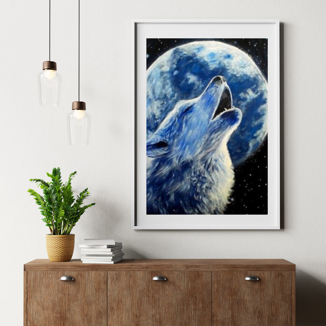 Diamantmalerei Wolf und Mond - SEOS Shop ®