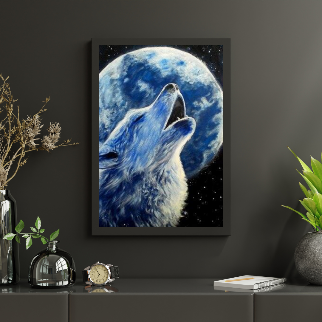 Diamantmalerei Wolf und Mond - SEOS Shop ®