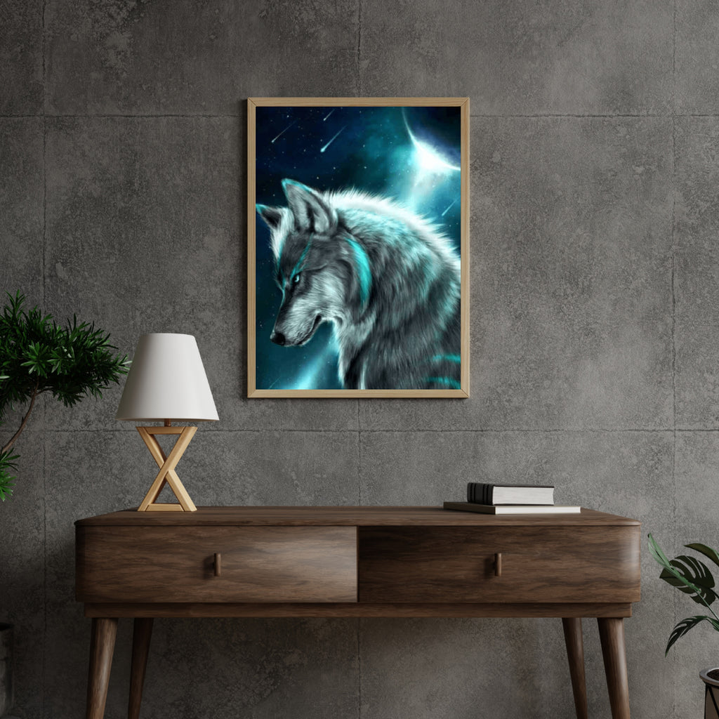 Diamantmalerei Wolf im Mondlicht – SEOS Shop ®