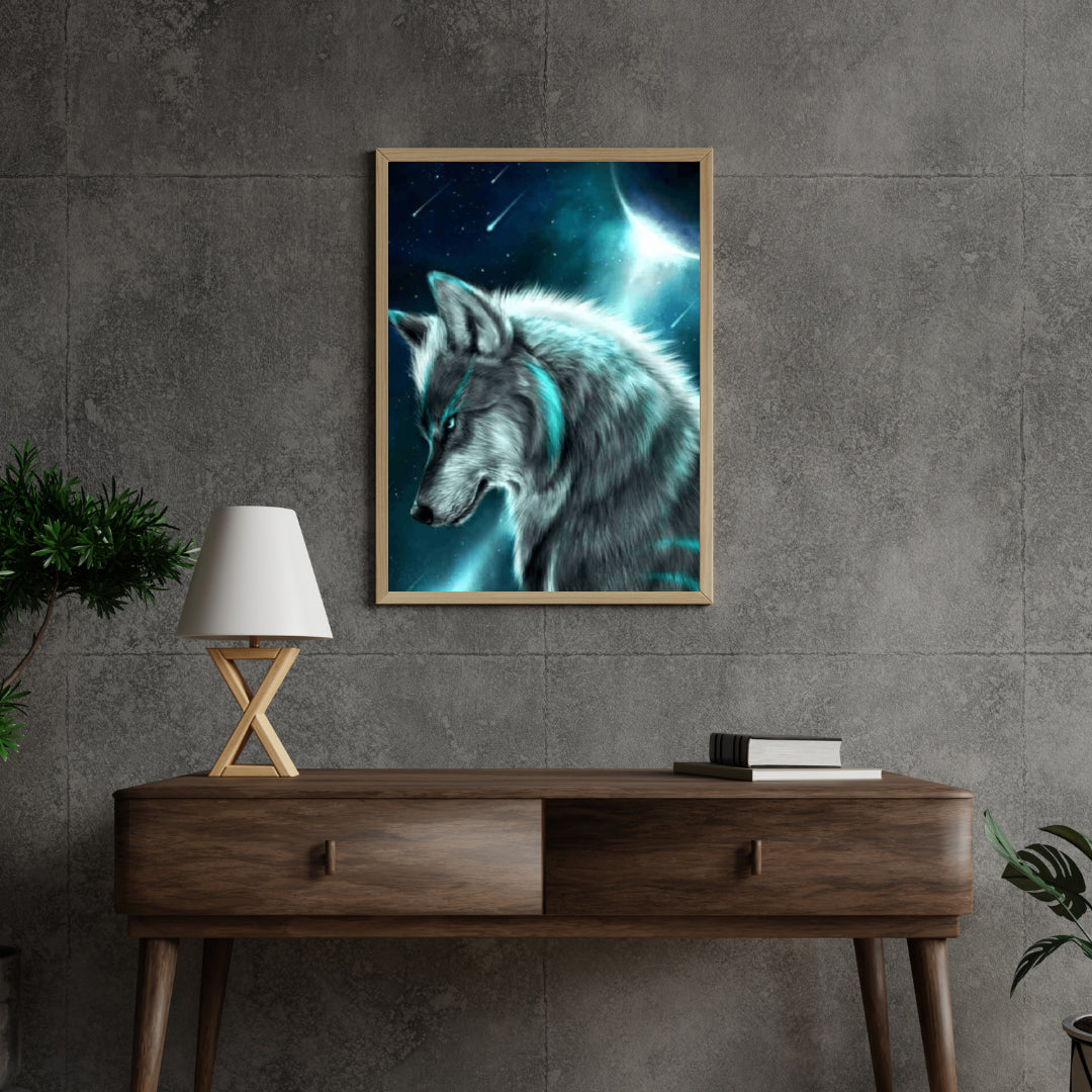 Diamantmalerei Wolf im Mondlicht – SEOS Shop ®