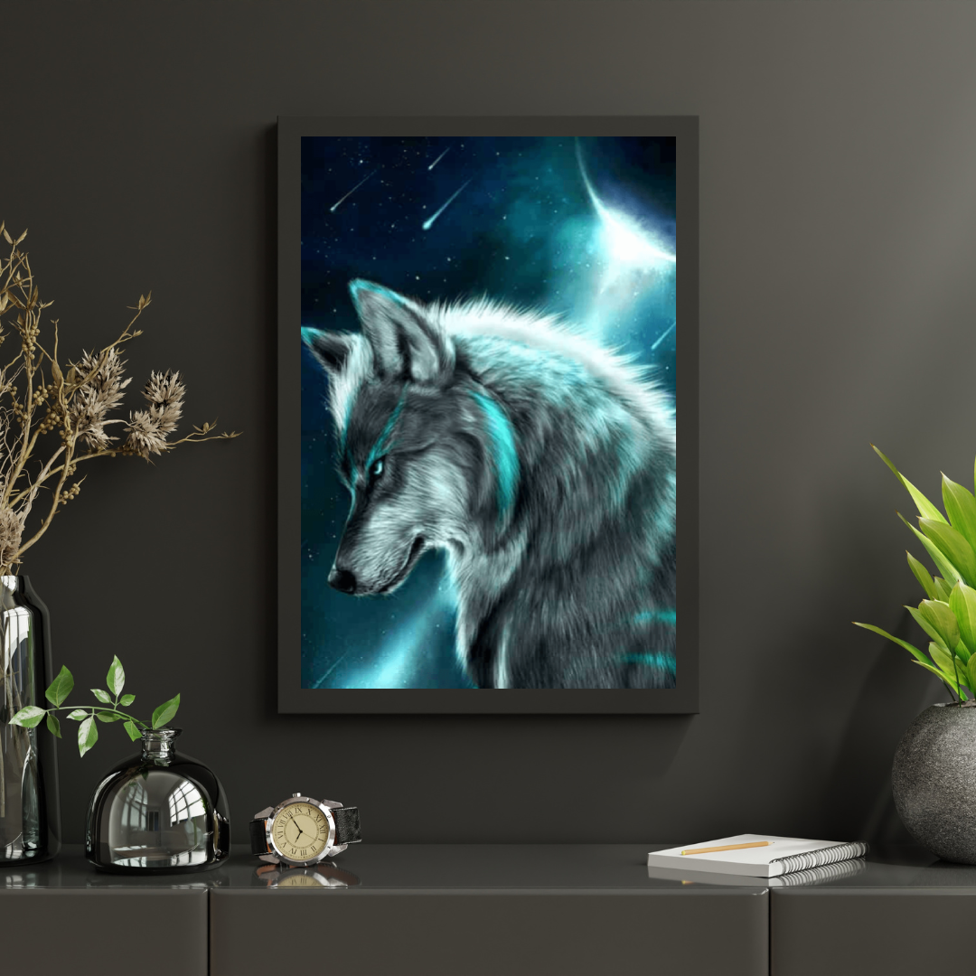 Diamantmalerei Wolf im Mondlicht – SEOS Shop ®