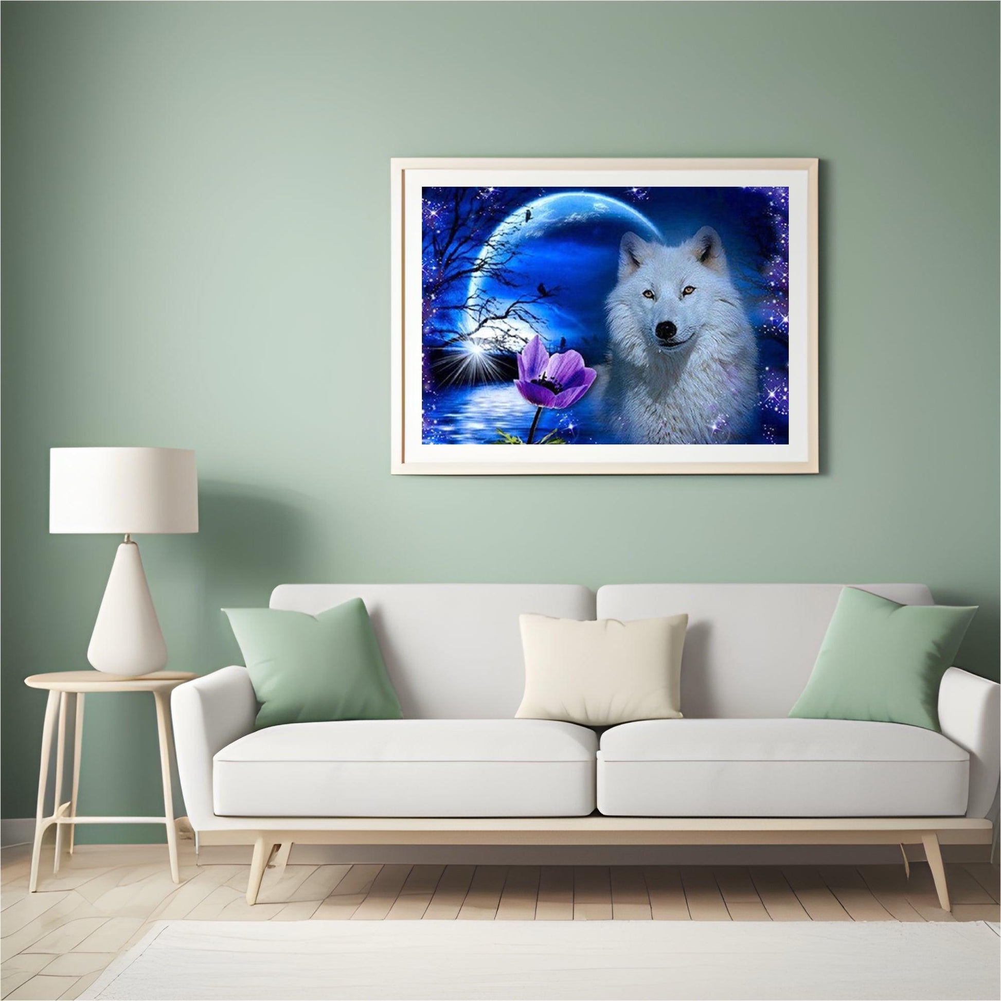 Diamond Painting Wolf mit Rose - SEOS Shop ®