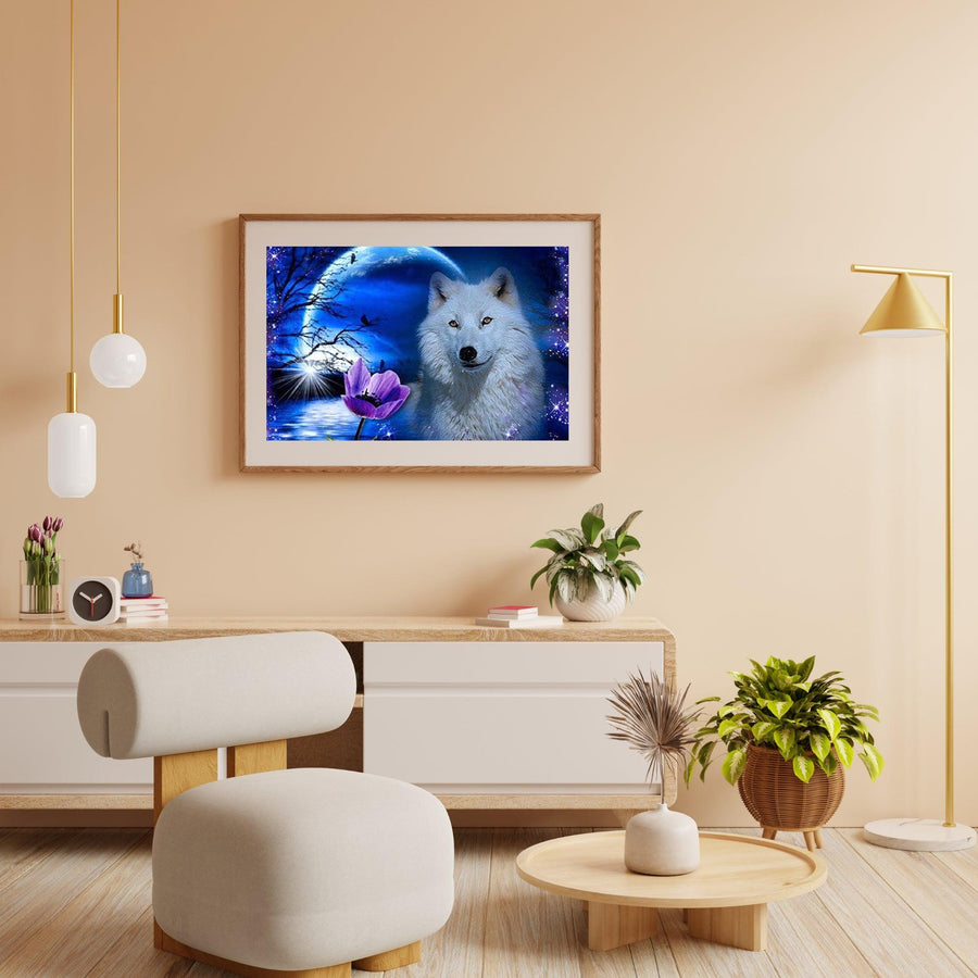 Diamond Painting Wolf mit Rose - SEOS Shop ®