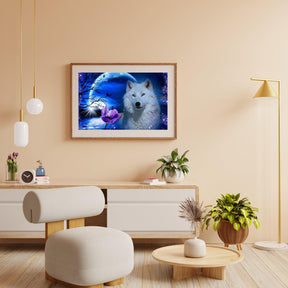 Diamond Painting Wolf mit Rose - SEOS Shop ®