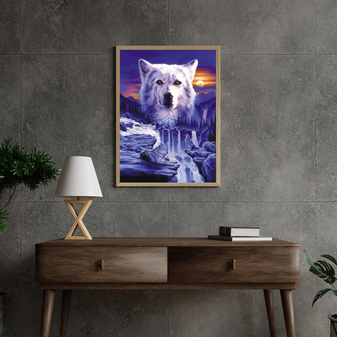 Diamantmalerei Wölfe Wasserfall - SEOS Shop ®