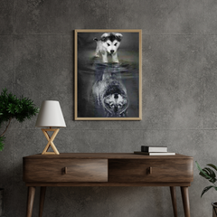 Diamantmalerei Wolfsjunges im Spiegelbild – SEOS Shop ®
