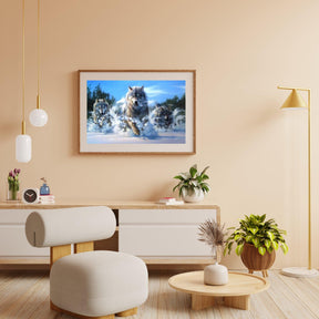 Diamantmalerei „Wölfe rennen im Schnee“ – SEOS Shop ®
