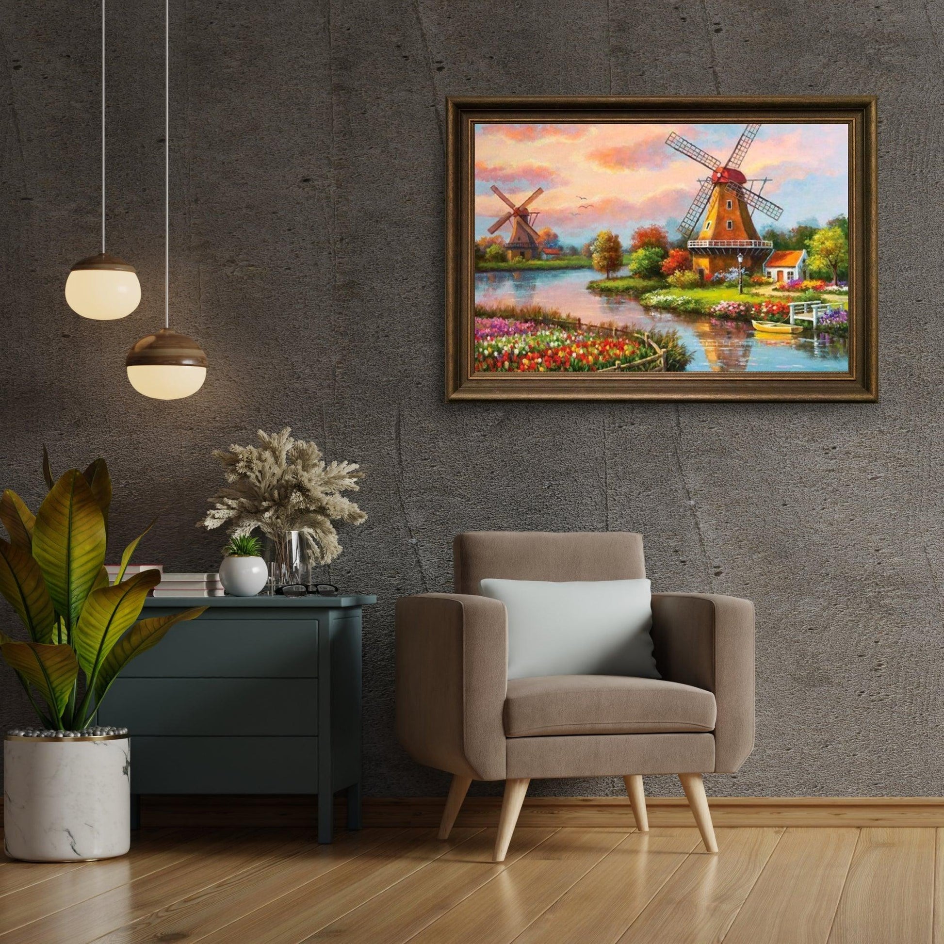 Diamond Painting Zaanse Schans mit Windmühle – SEOS Shop ®