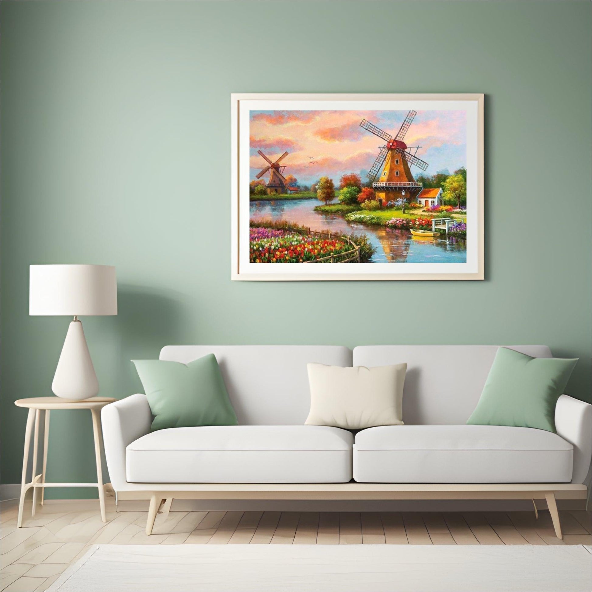Diamond Painting Zaanse Schans mit Windmühle – SEOS Shop ®
