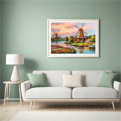 Diamond Painting Zaanse Schans mit Windmühle – SEOS Shop ®